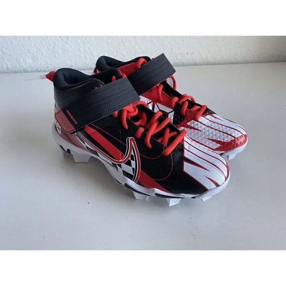SIZE 6Y Nike Force Trout 7 GS Black Challenge Red Customizable Baseball Cleats - Picture 2 of 9